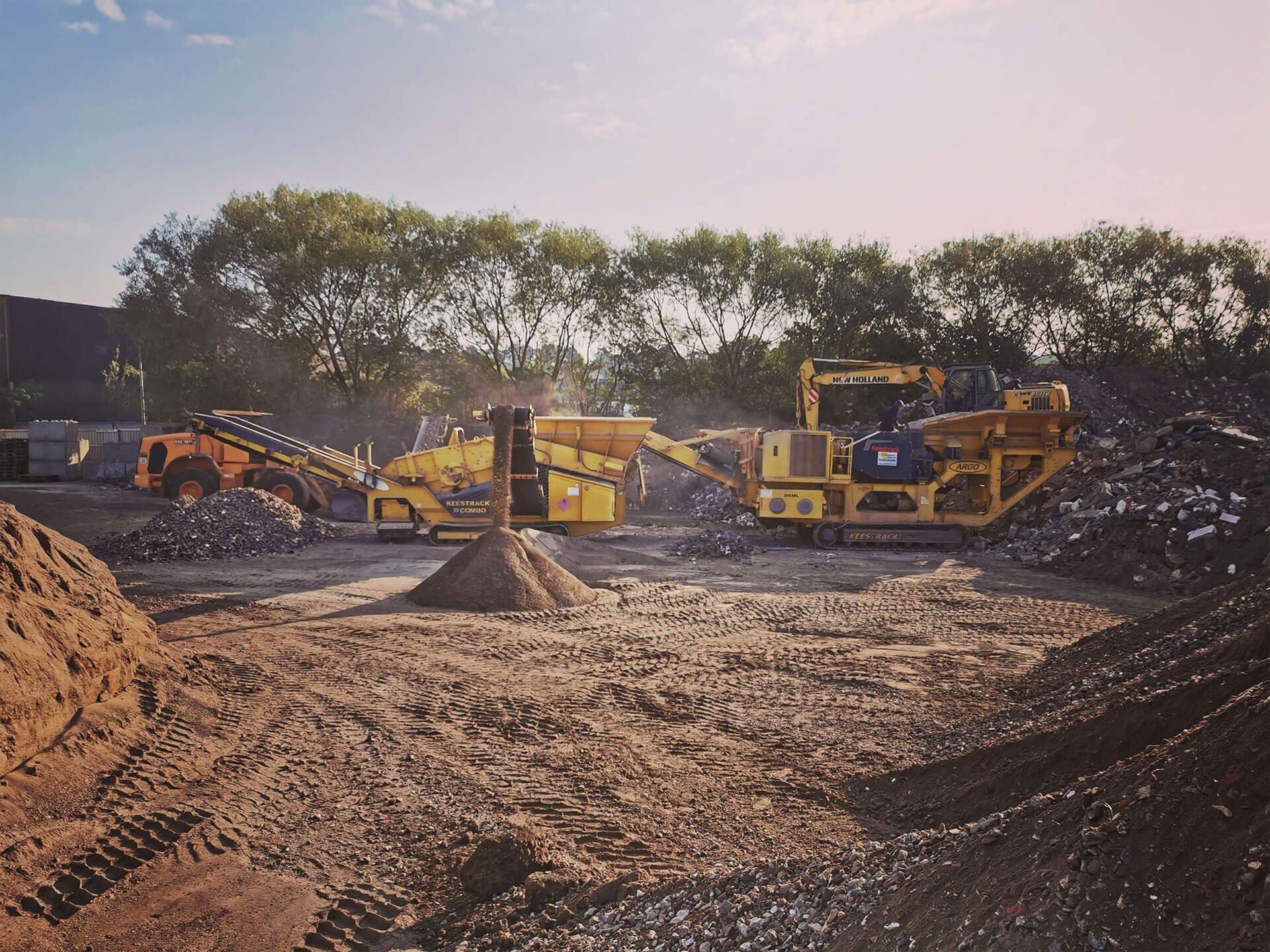 Die Sternsiebanlage kann auch hinter eine Brechanlage geschaltet werden